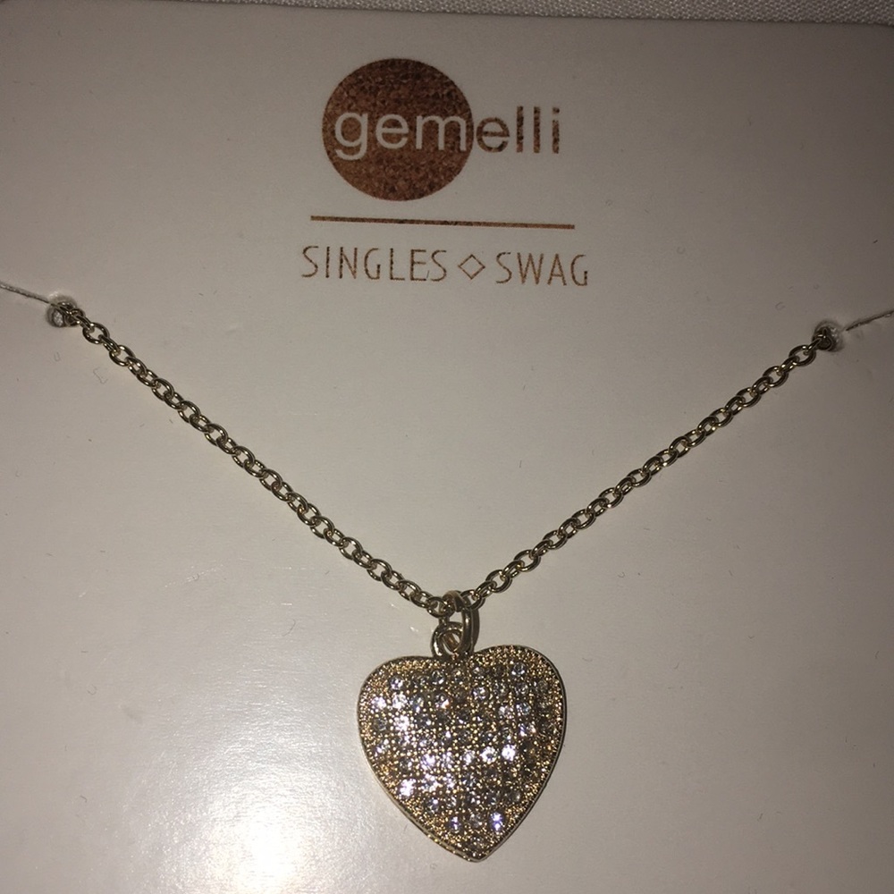 Gemelli gold diamond heart